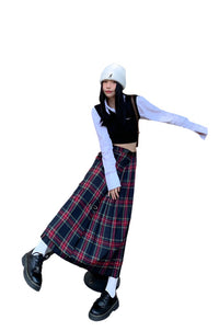 long plaid skirt