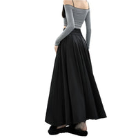 pleated maxi skirt