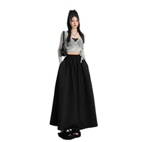 pleated maxi skirt