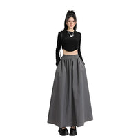 pleated maxi skirt