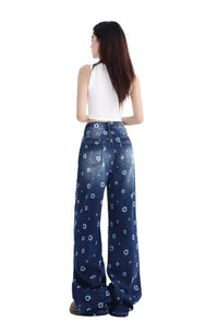 floral jeans