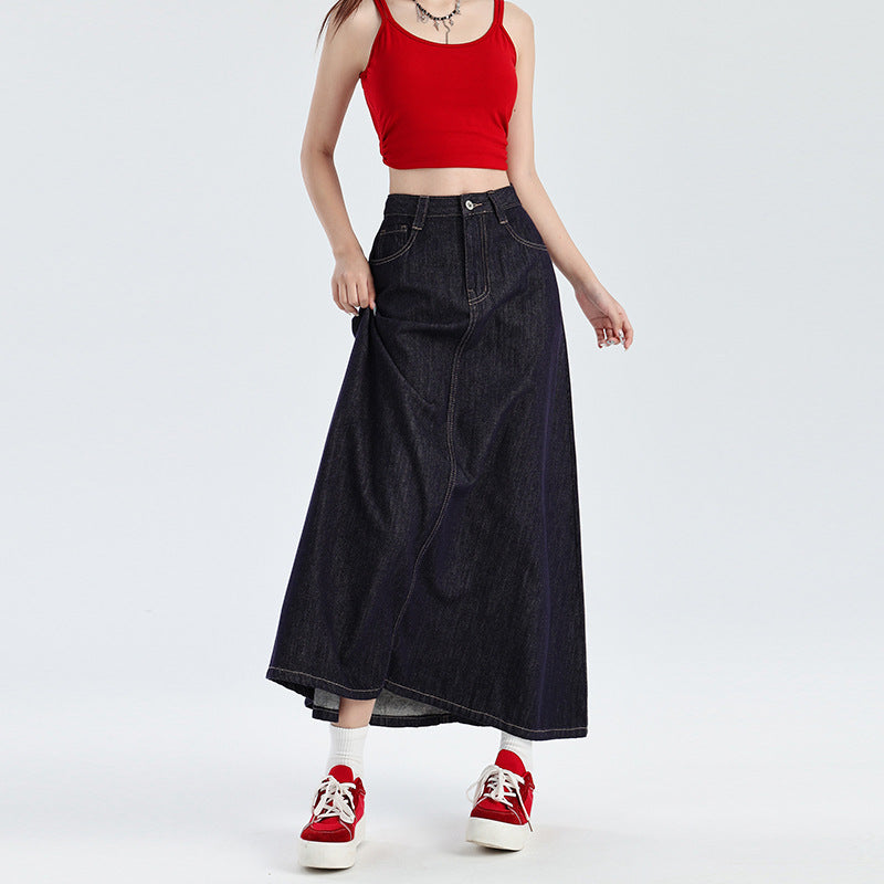 Dark Denim Long Skirt