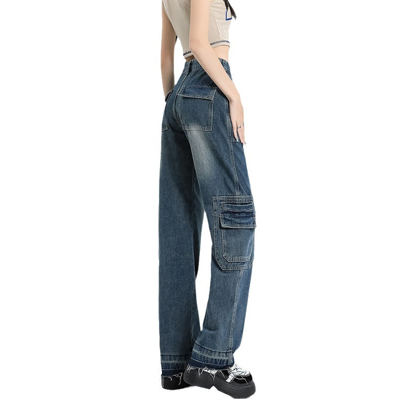 Denim Cargo Pants