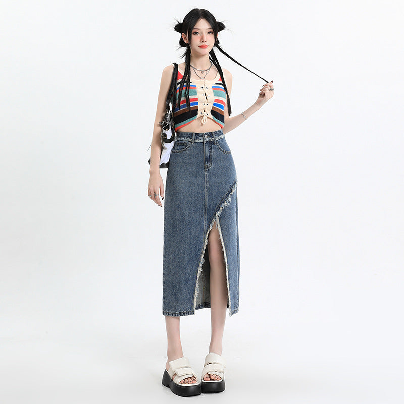 Denim Midi Skirt