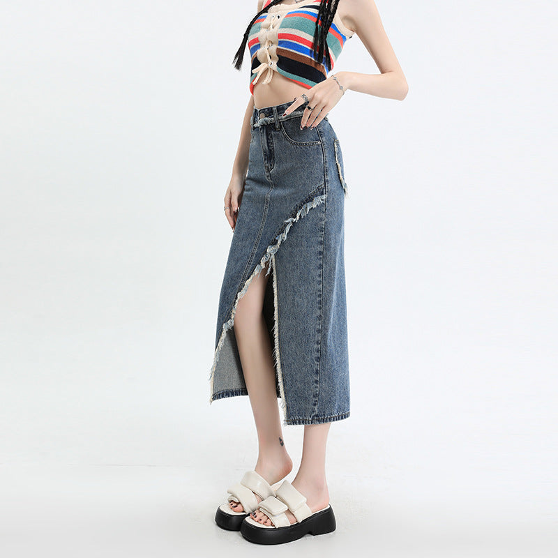 Denim Midi Skirt