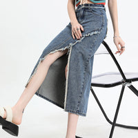 Denim Midi Skirt