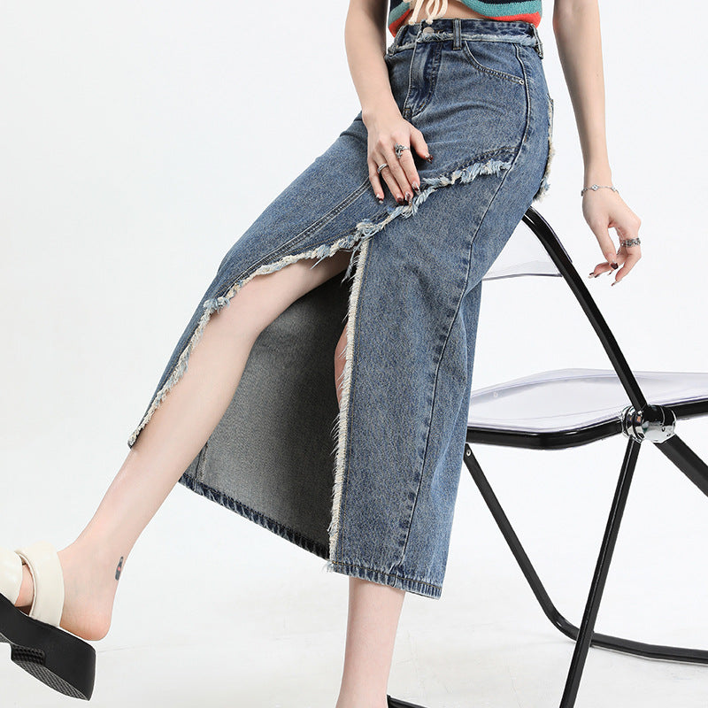 Denim Midi Skirt