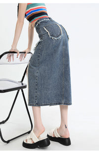 Denim Midi Skirt