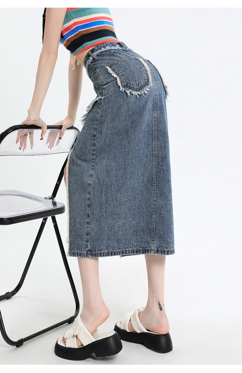 Denim Midi Skirt