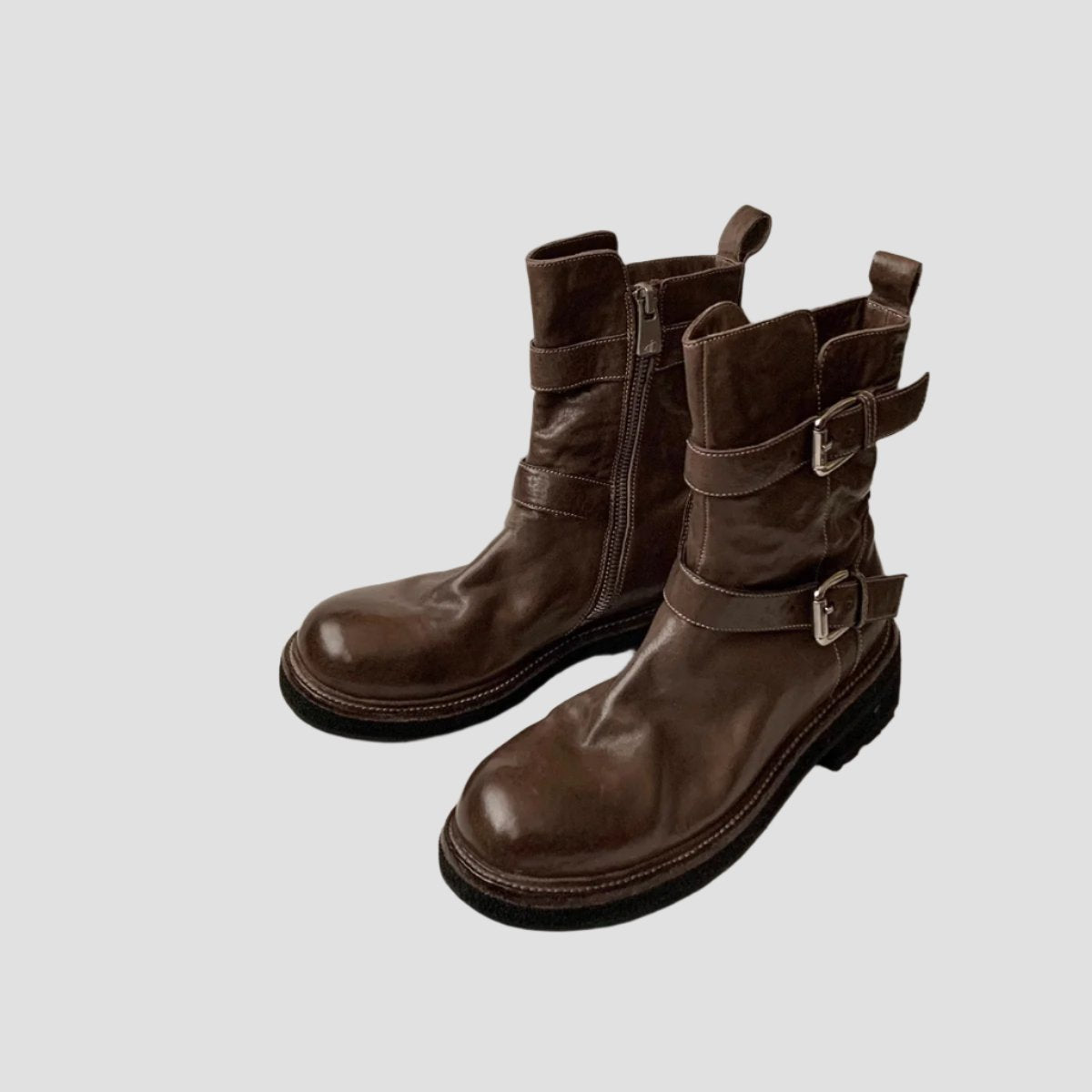 Mid-Calf Buckle Boots_1