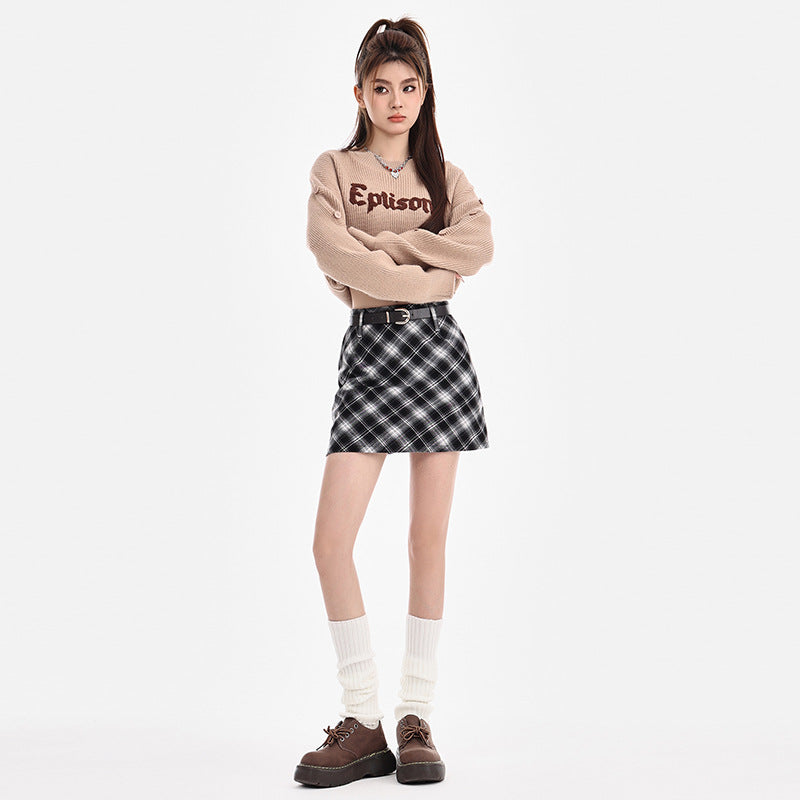 plaid mini skirt