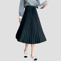 pleated long skirt