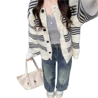 striped cardigan