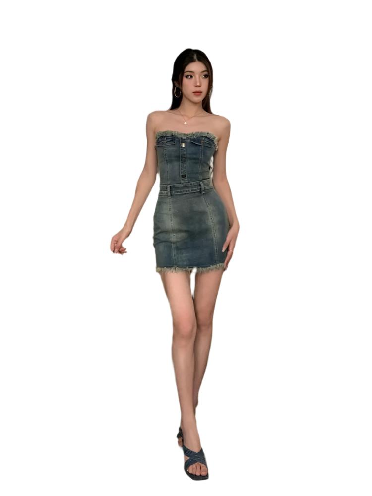 Y2K Denim Mini Dress