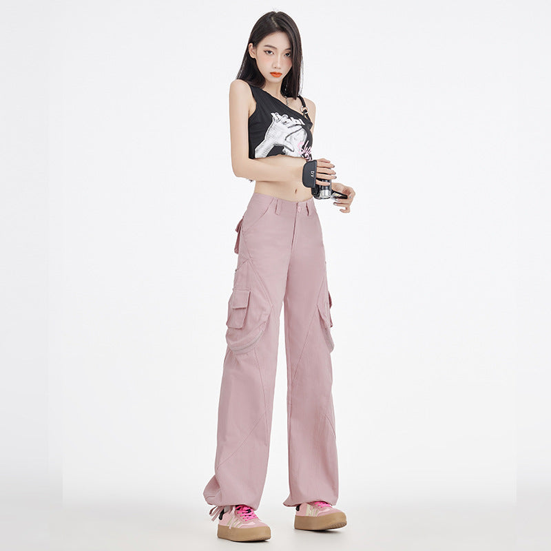 Y2k Style Multi-Pocket Workwear Pants